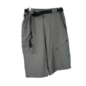 Men's Athletic Gray Shorts with Belt